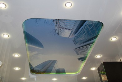 Двухуровневые натяжные потолки с фотопечатью